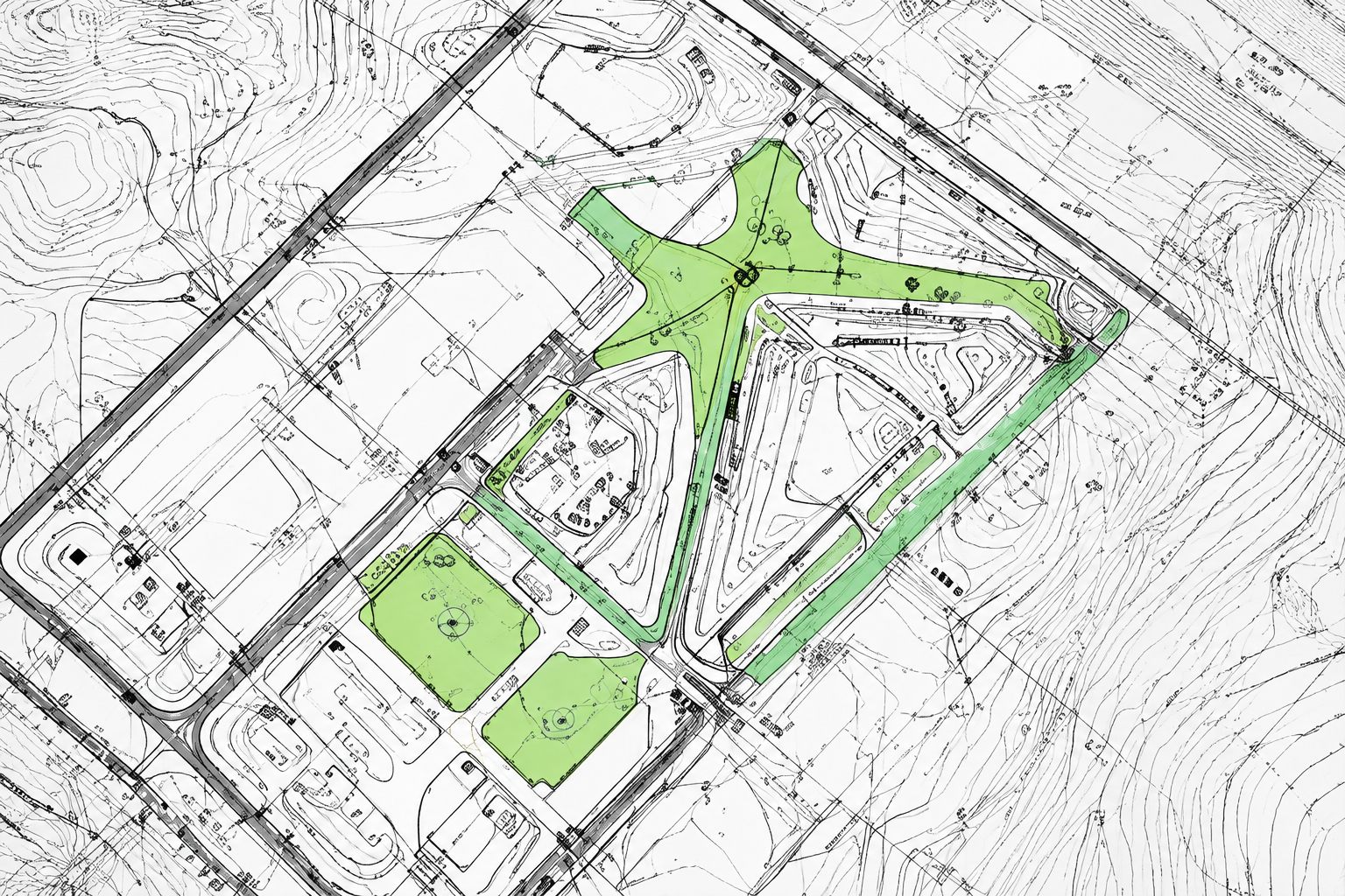 Civil engineering site plan